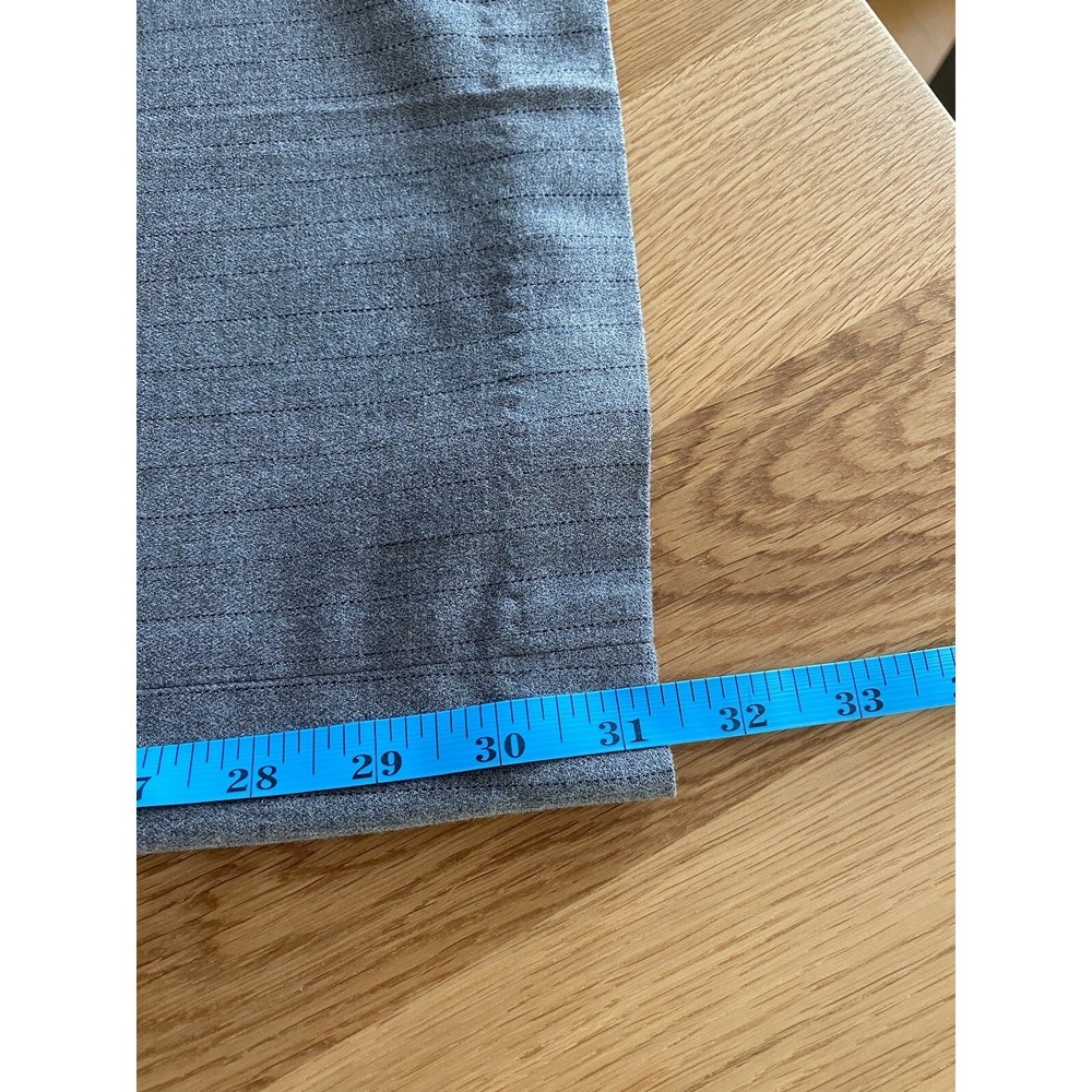 Women's Ab Studio Women's Dress Pants Size 14 Gray Pin Striped Faux Pockets - Picture 5 of 8